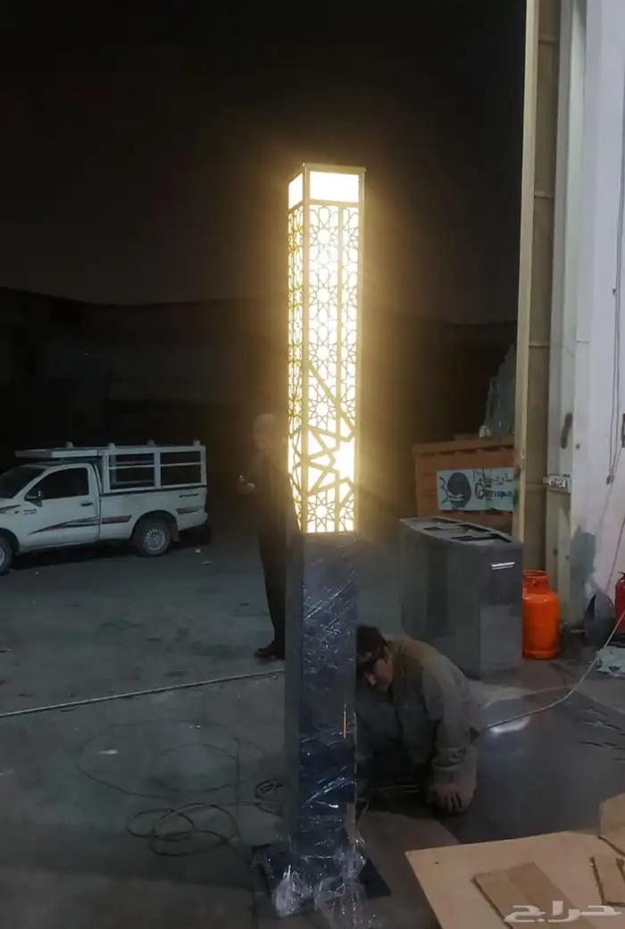 أعمدة اناره اسلامي ديكوري مضلع قص ليزر 47