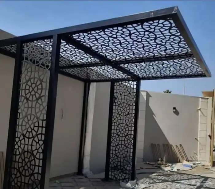 أعمدة اناره اسلامي ديكوري مضلع قص ليزر 80