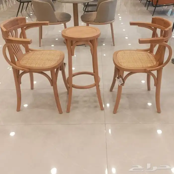 كراسي خشب  طاولات كافيه مقاهي 8