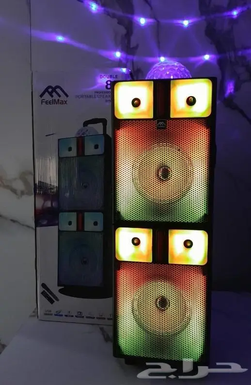 مكبر صوت FEELMAX سماعتين بلوتوث مع اضاءة FL-836 7