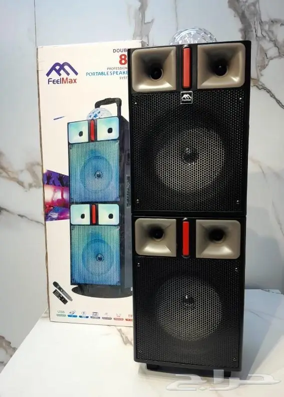 مكبر صوت FEELMAX سماعتين بلوتوث مع اضاءة FL-836 6