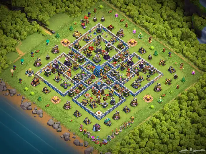 حساب كلاش أوف كلانس تاون هول 12 ماكس 0