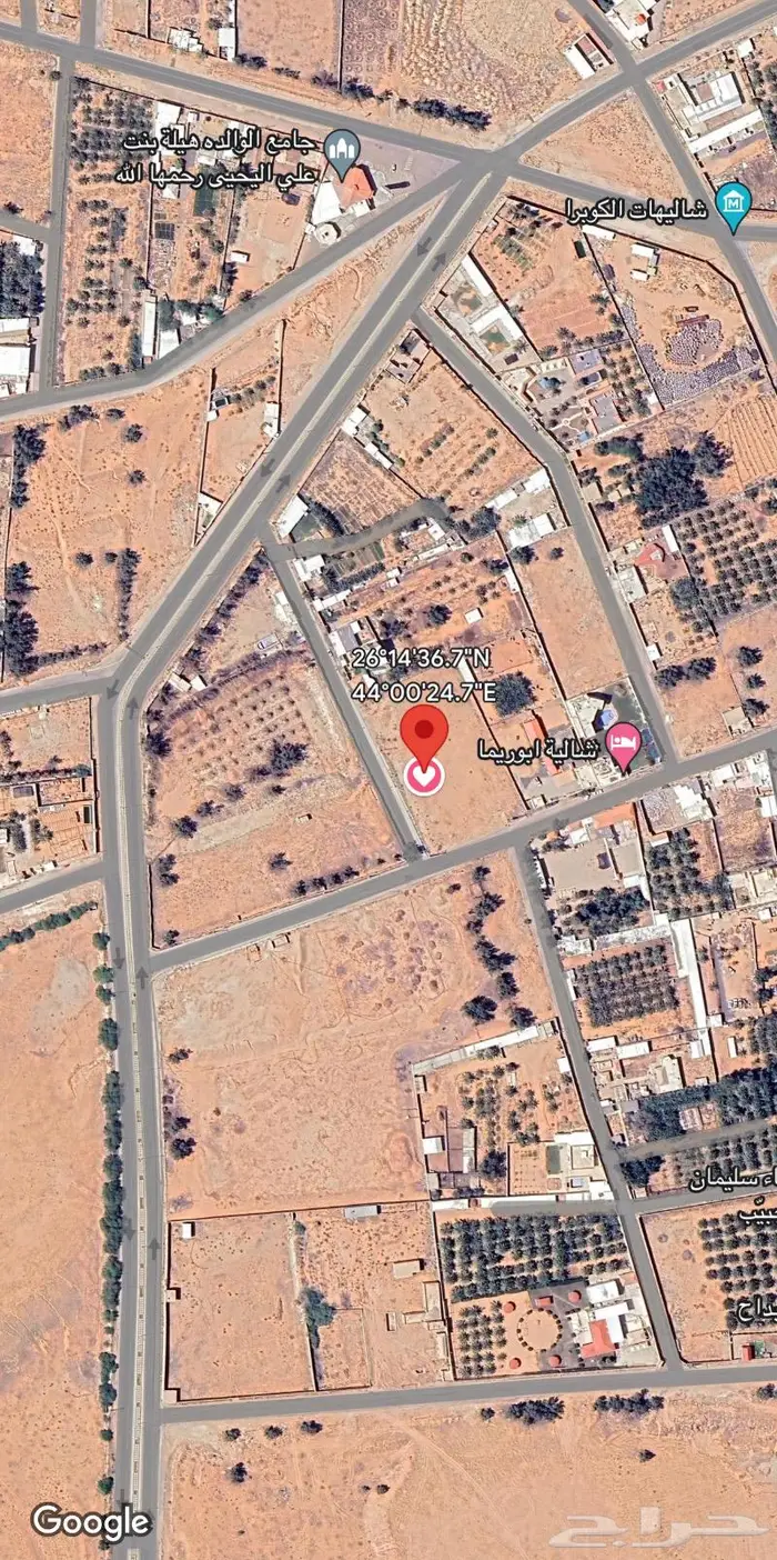 للبيع ارض بحي الخضر شارعين 2