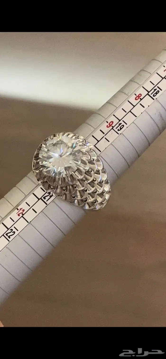 خاتم مزونايت بصلابة ولمعه الالماس بصياغة عباسي ع 6