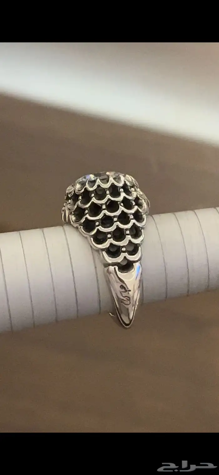 خاتم مزونايت بصلابة ولمعه الالماس بصياغة عباسي ع 3