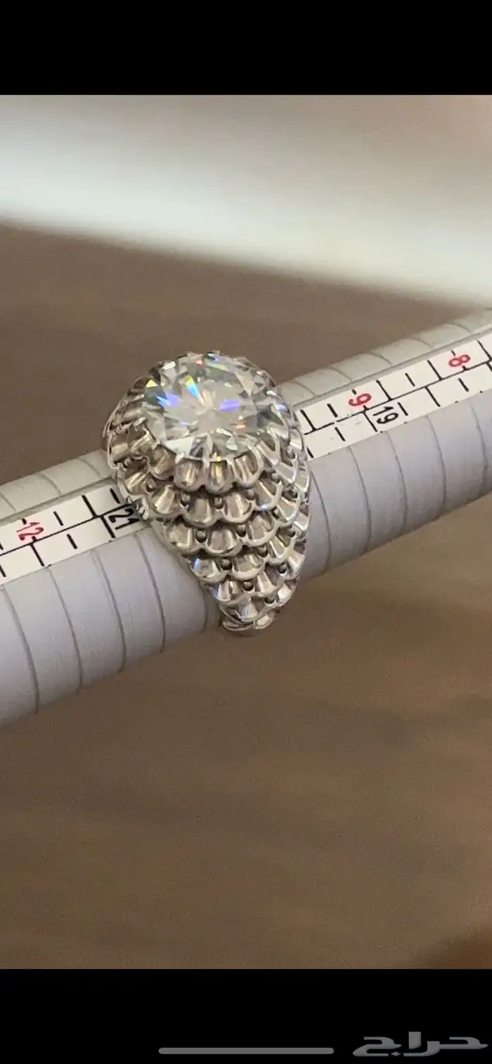 خاتم مزونايت بصلابة ولمعه الالماس بصياغة عباسي ع 0