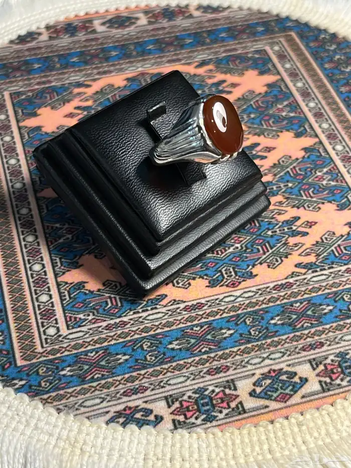 خواتم بحجار عقيق يمنيه اصليه على الشرط 11