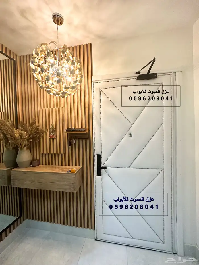 عزل الابواب عزل آلصوت عازل بآب خشب حديد 10