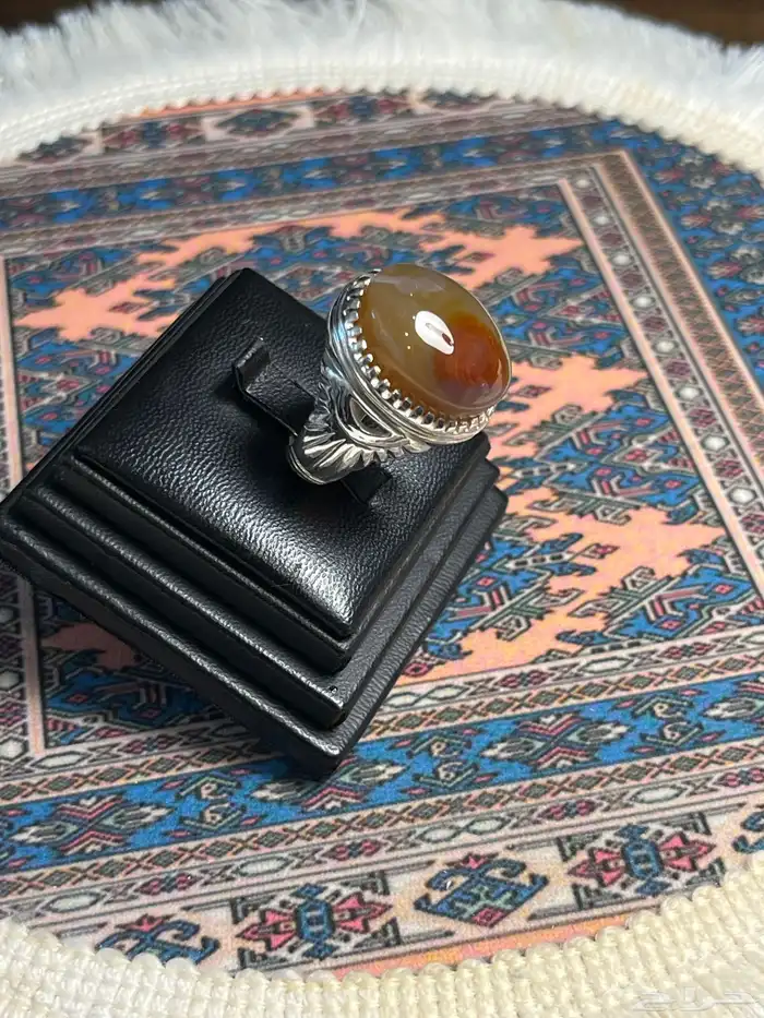 خواتم بحجار عقيق يمنيه اصليه على الشرط 7