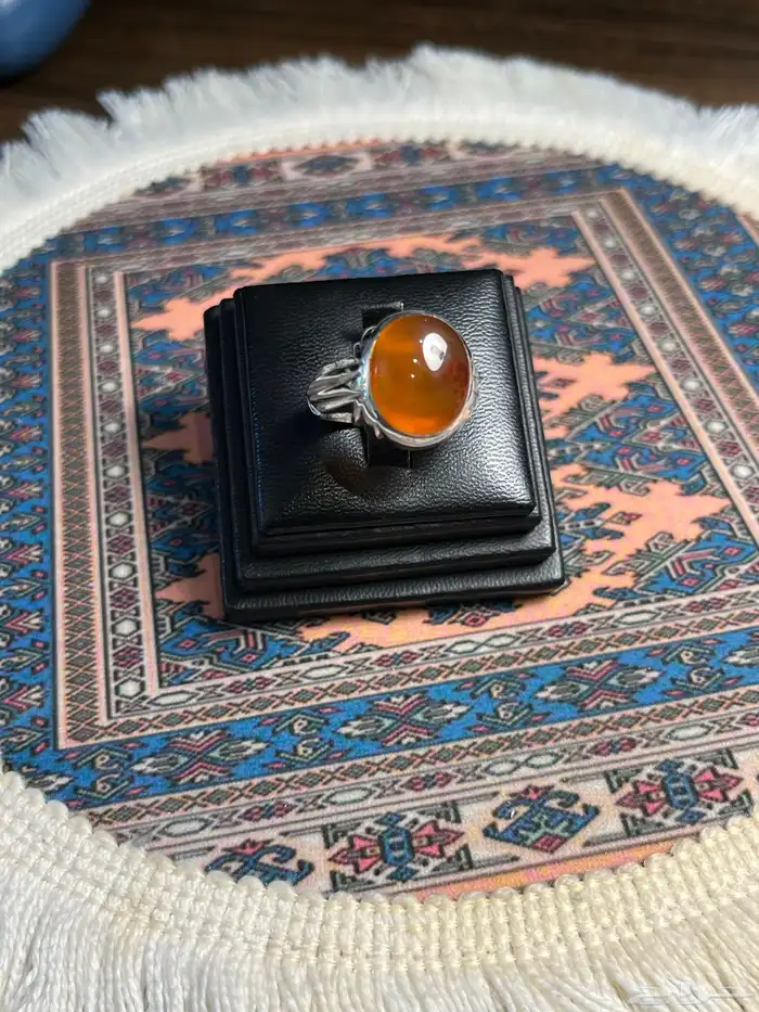 خواتم بحجار عقيق يمنيه اصليه على الشرط 1