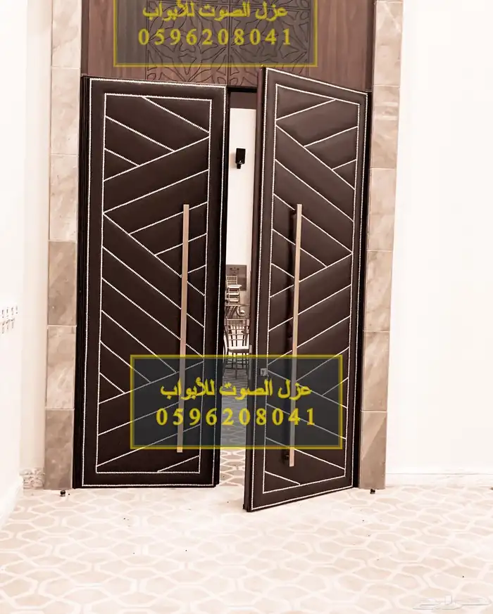عزل الابواب عزل آلصوت عازل بآب خشب حديد 23