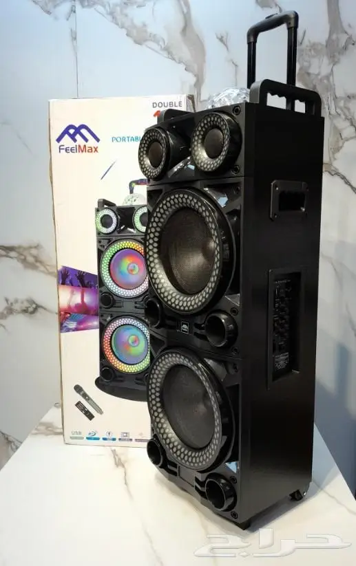 مكبر صوت FEELMAX سماعتين بلوتوث مع اضاءة FL-839 4