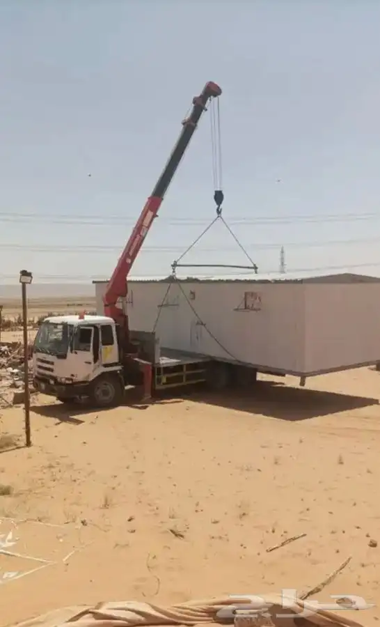 نقل مكاتب نقل غرف جاهزه بركسات ونش كرين سطحه 4