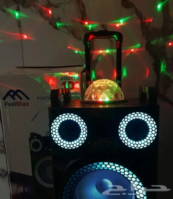 مكبر صوت FEELMAX سماعتين بلوتوث مع اضاءة FL-839 7