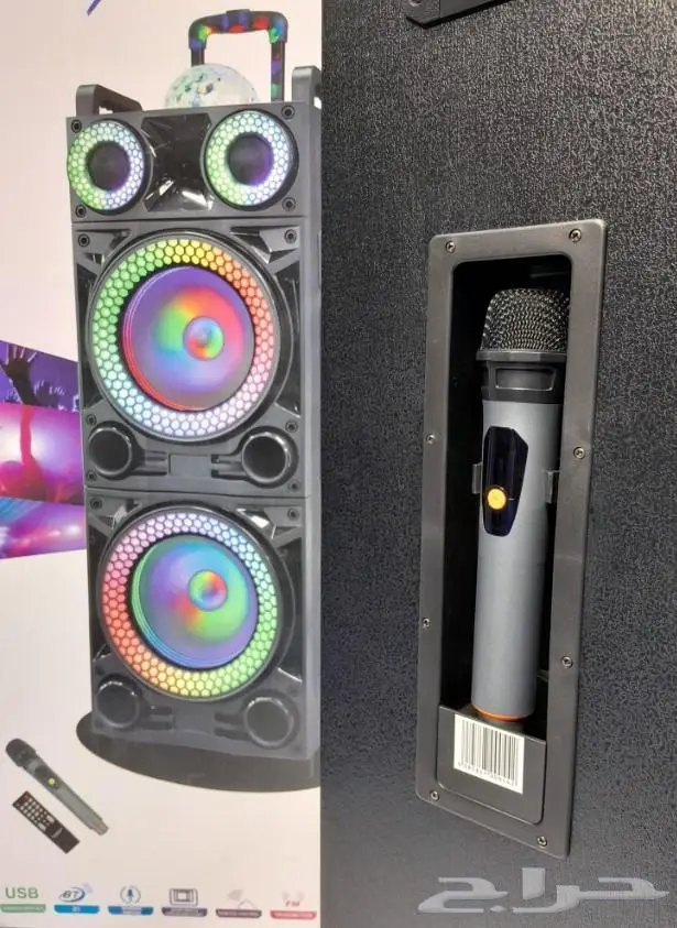 مكبر صوت FEELMAX سماعتين بلوتوث مع اضاءة FL-839 10