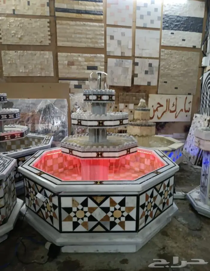 نافورة شامية نوافير رخام - نافوره بحرة شاميه 20