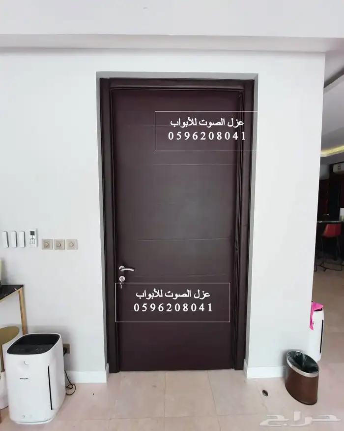 عزل الابواب عزل آلصوت عازل بآب خشب حديد 8
