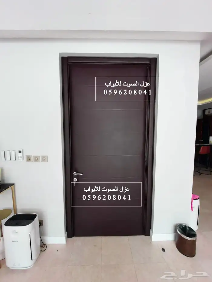 عزل الابواب عزل آلصوت عازل بآب خشب حديد 6
