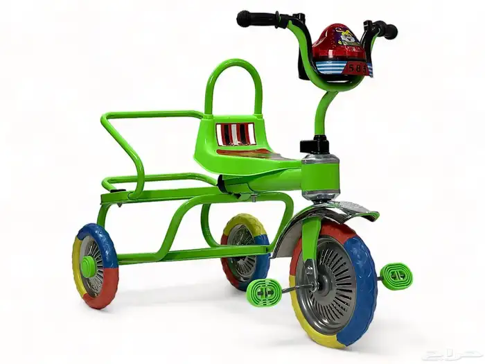 دراجة أطفال مقعد ومقعدين حديد ذات 3 كفرات (سيكل 3 كفرات) 27