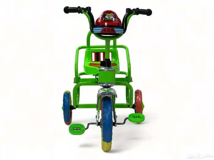 دراجة أطفال مقعد ومقعدين حديد ذات 3 كفرات (سيكل 3 كفرات) 24