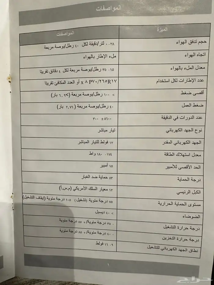 منفاخ هواء للكفرات لليوكن تاهو والسوبر والاسكالد 14