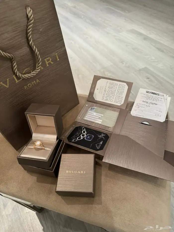 خاتم ذهب ماركه بولغري 3