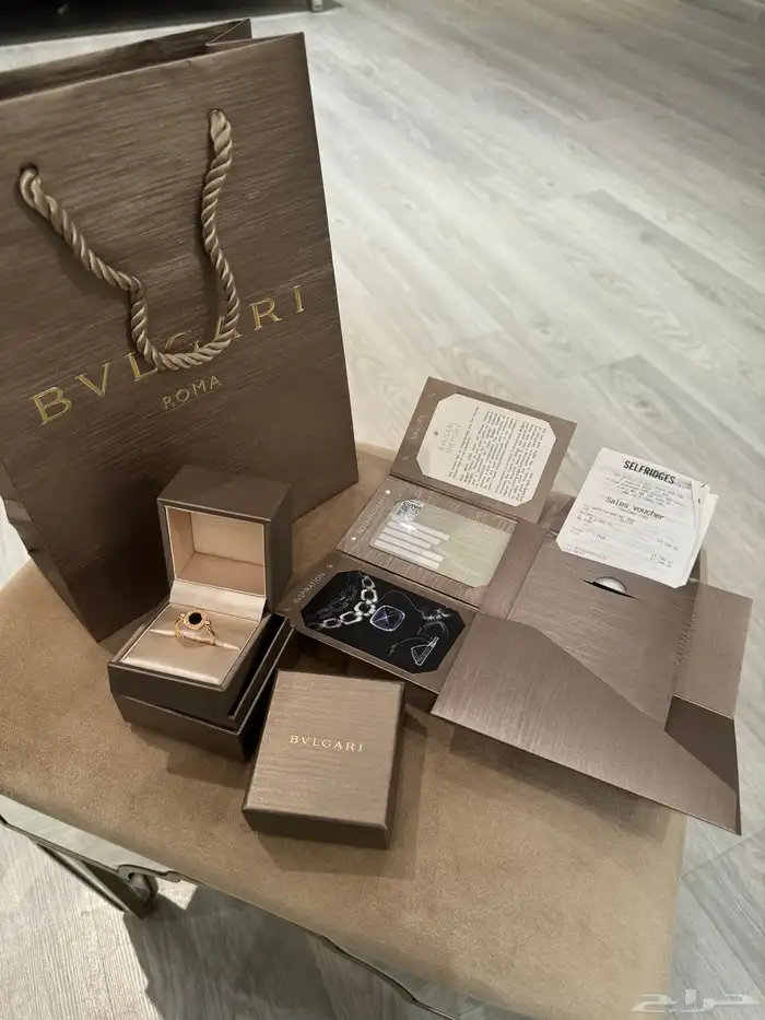 خاتم ذهب ماركه بولغري 0