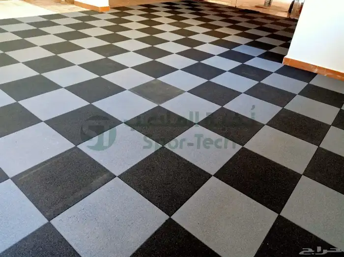 أرضيات مطاطية  أرضيات الرابر   البلاط المطاطي 0