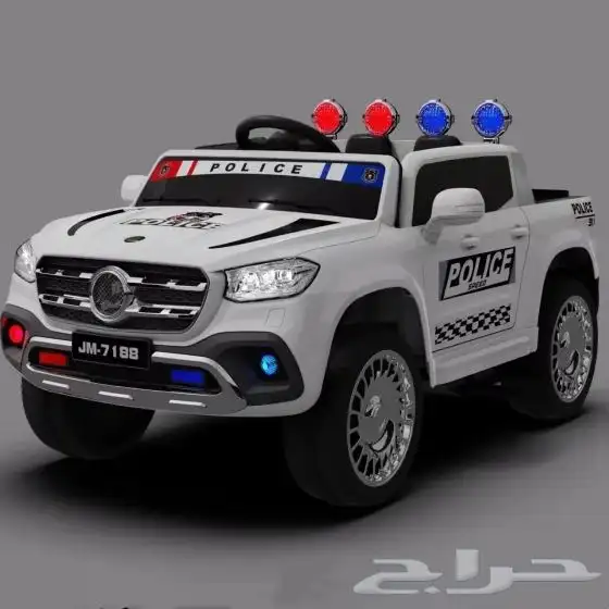 سيارة مرسيدس بيك أب شرطة كهربائية للأطفال مع بطارية قوة 12V 2