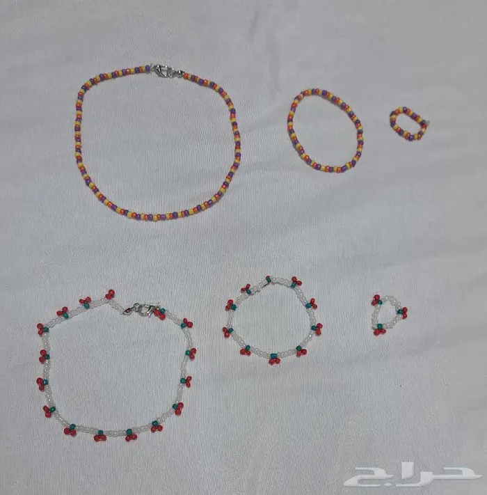 سلاسل وأساور وخواتم بالخرز ( خرز ) بأسعار يا بلاش 4