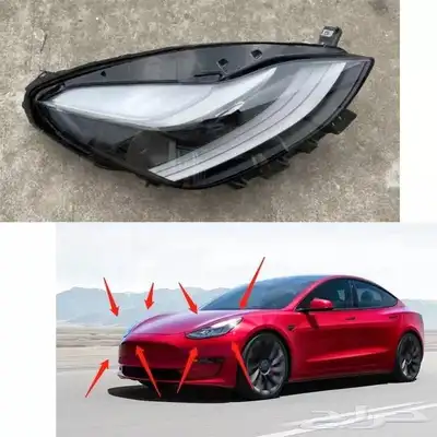 نوفر صدامات وشمعات امامية وخلفية تسلا tesla model 3 5