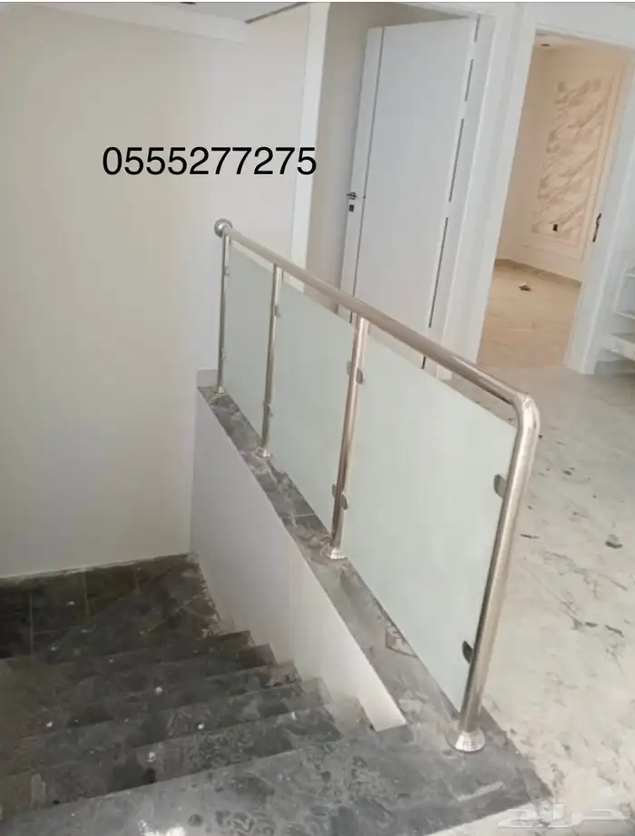 ورشة استنلس استيل دربزان درج حواجز شبابيك 47