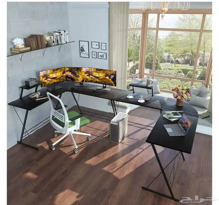 طاولات قيمنق شكل L بي سي وادارة 3