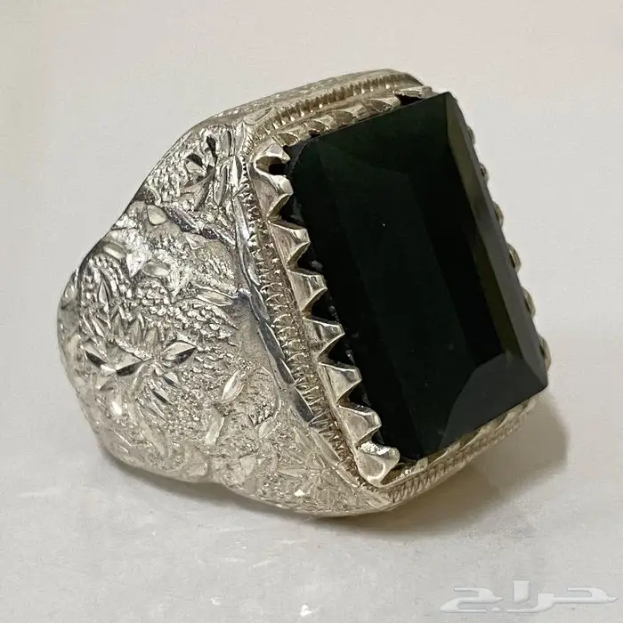 خاتمين يشم اخضر يماني صياغه ملكيه 2