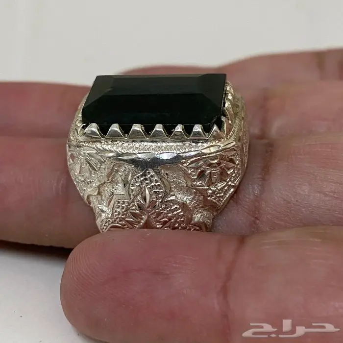خاتمين يشم اخضر يماني صياغه ملكيه 5