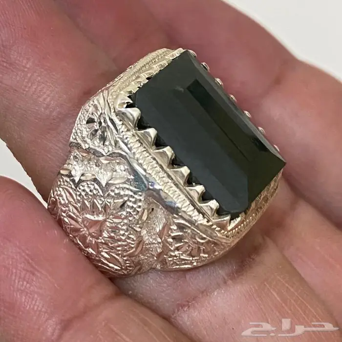 خاتمين يشم اخضر يماني صياغه ملكيه 6