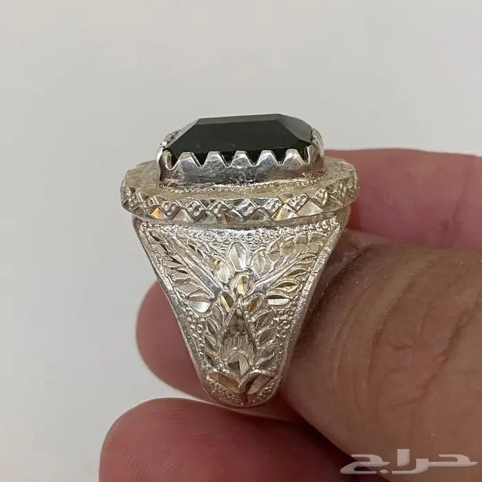 خاتمين يشم اخضر يماني صياغه ملكيه 19