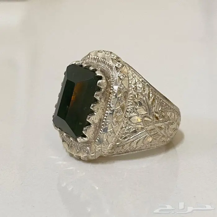 خاتمين يشم اخضر يماني صياغه ملكيه 13