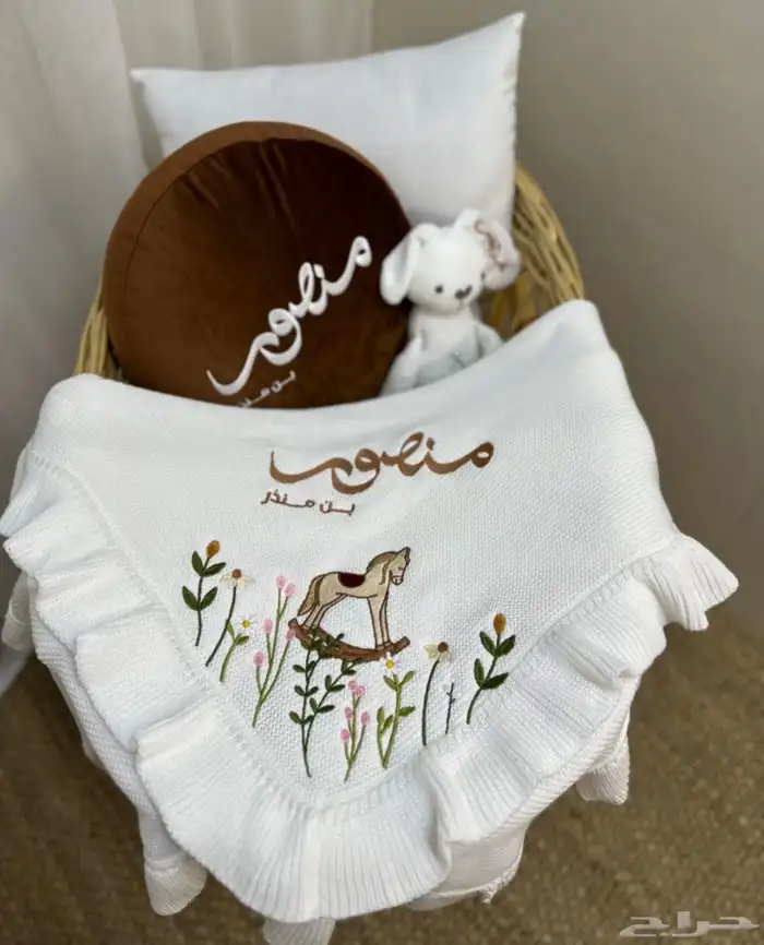 تطريز بطانيات مواليد بأسعار رمزيه 2