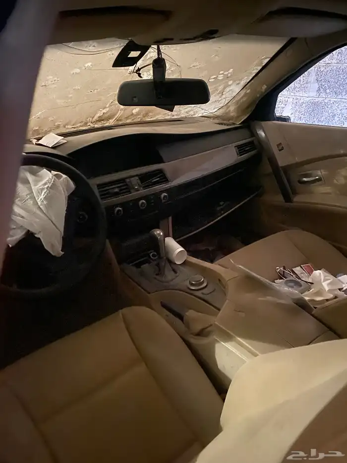 بي ام موديل 2007 حجم 525 تشليح 2