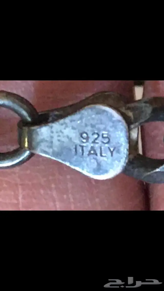 مستعمل اسوارة فضة سلسلة يحتاج تلميع اصلي ايطالي عيار925 4