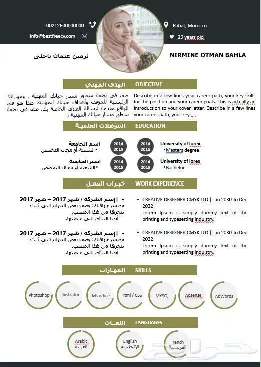 تصميم سيرة ذاتية احترافية ومميزة بأسعار تنافسية 0