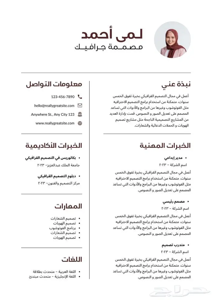تصميم سيرة ذاتية احترافية ومميزة بأسعار تنافسية 6