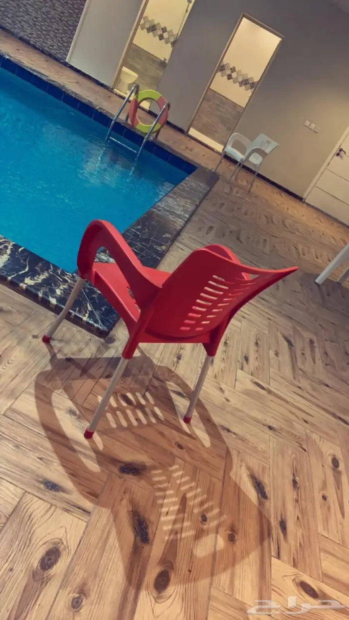 استراحه كبيره قسمين نظيفه ومسبح كبير حول الهدا السعر 1
