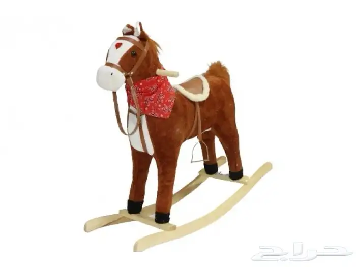 حصان فرو هزاز للأطفال بقواعد خشب بجميع المقاسات وبعدة الوان 11