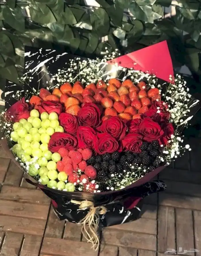 باقة شوكولاته باقة فواكه باقة فراوله باقة ورد باقة حلويات 9