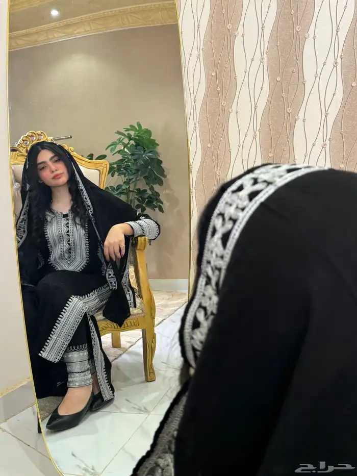 العسيرى المميز ثلاث قطع شال وجلابية وسروال 250ريال فقط 11