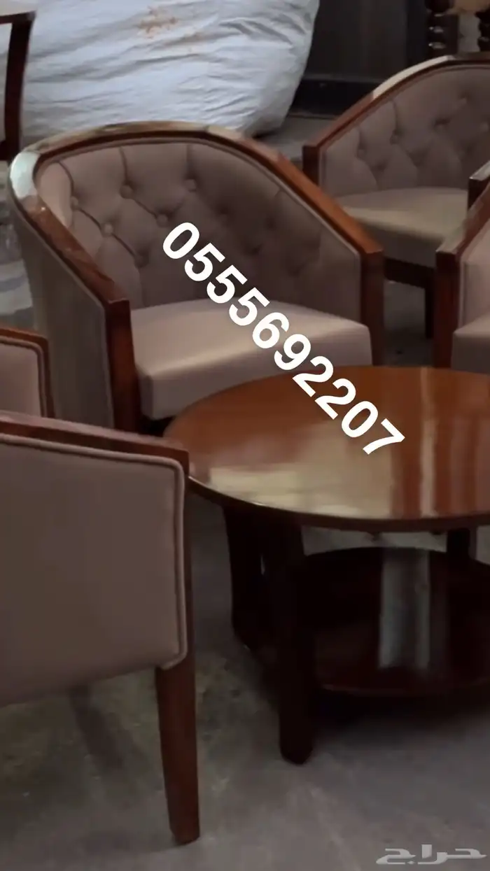 كافيهات_تفصيل تصميم كراسي لاونج مقاهي مطاعم فنادق طاولات 14