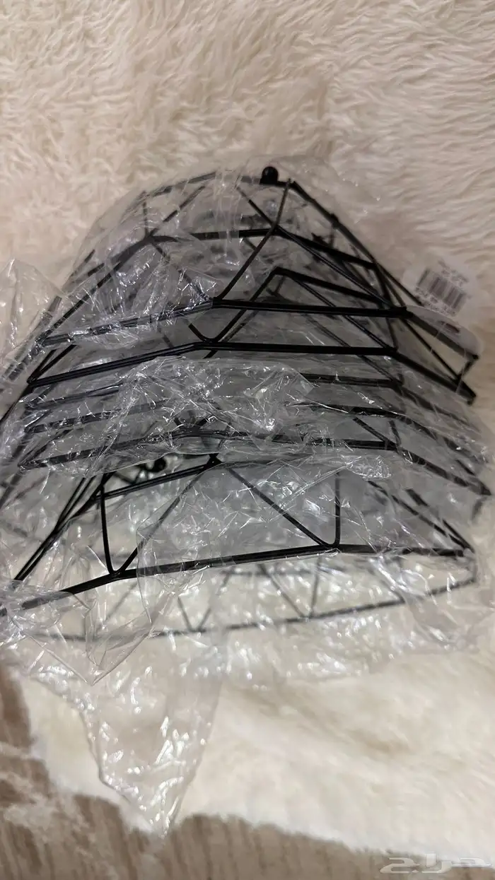 ست صحون لون اسود حديد على شكل شبكة عنكبوت جديد لم يستخدم 3