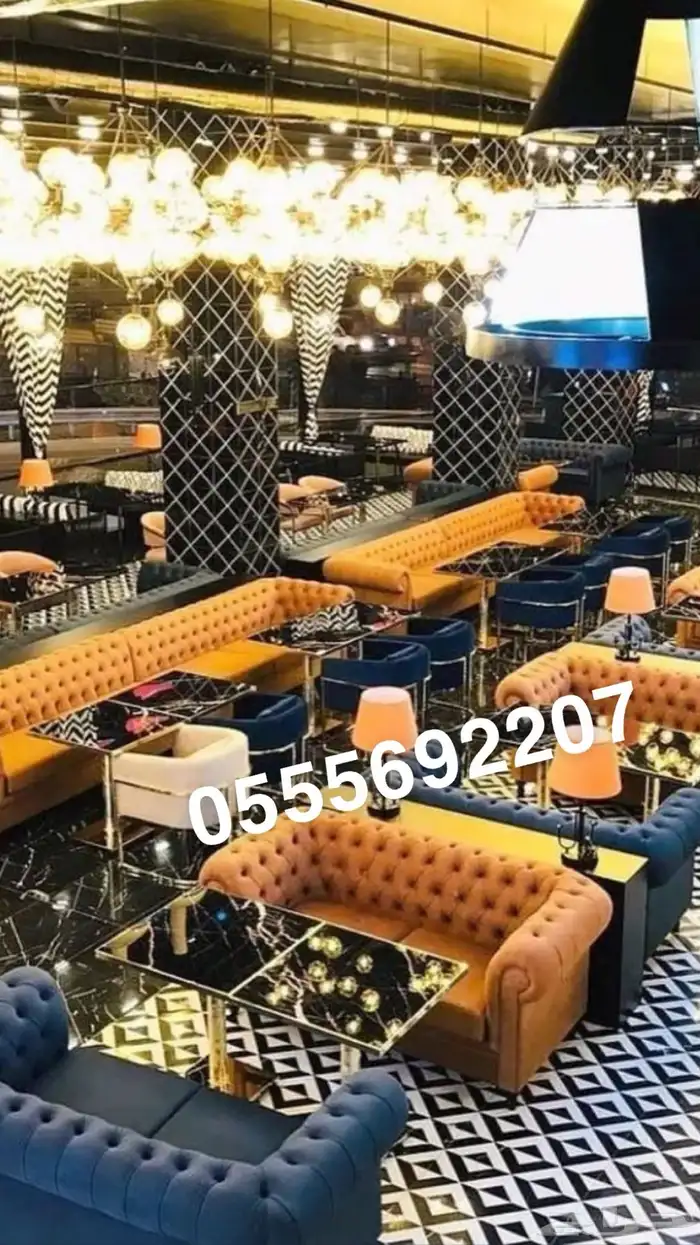 كافيهات_تفصيل تصميم كراسي لاونج مقاهي مطاعم فنادق طاولات 35